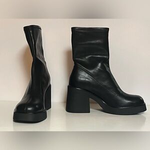 CALL IT SPRING Black boots, 100% vegan B.E.D Foam